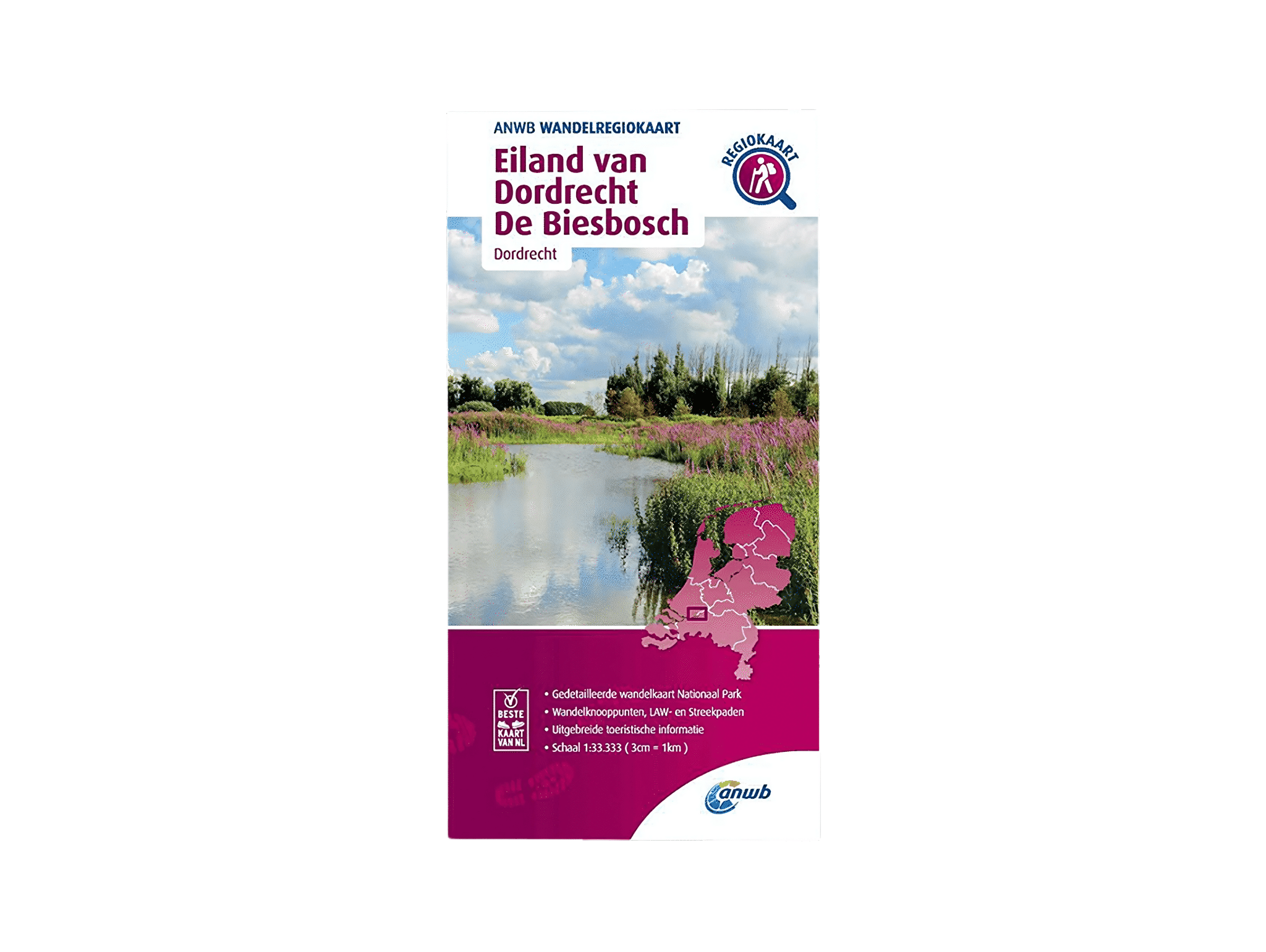 VVV Dordrecht Walking region map Island of Dordrecht and the Biesbosch
