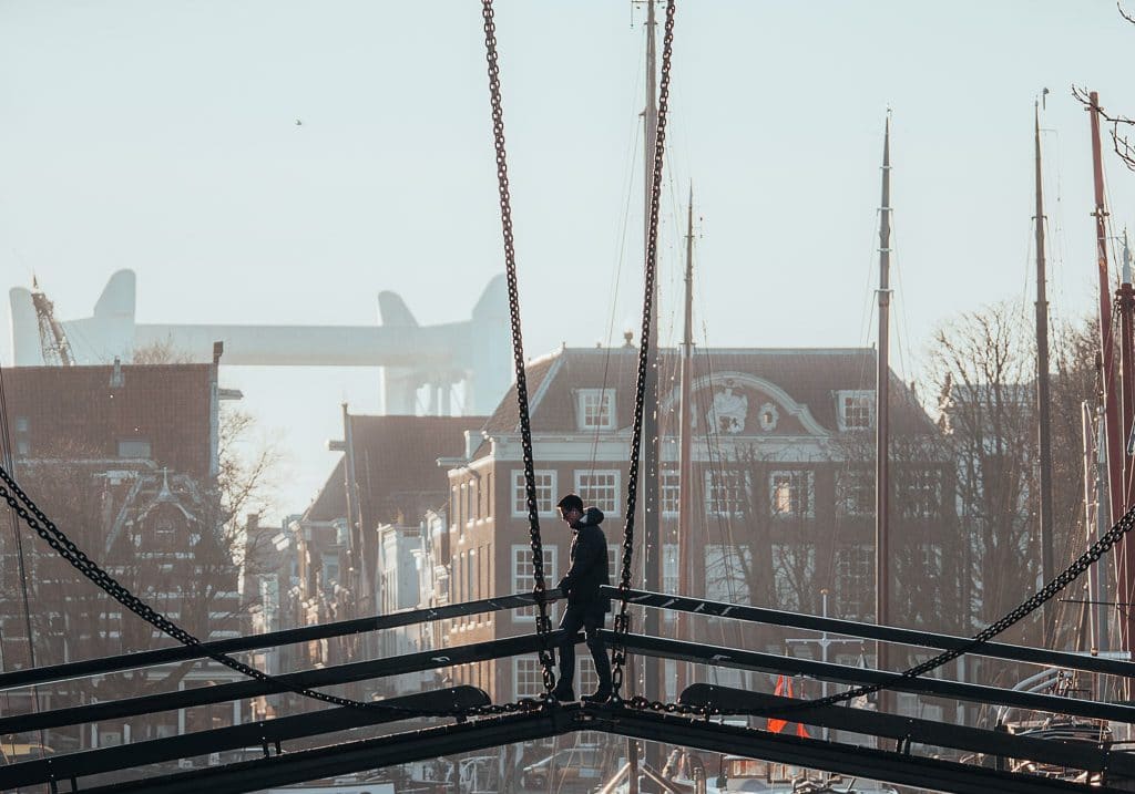 Wandelen centrum Dordrecht Damiatebrug