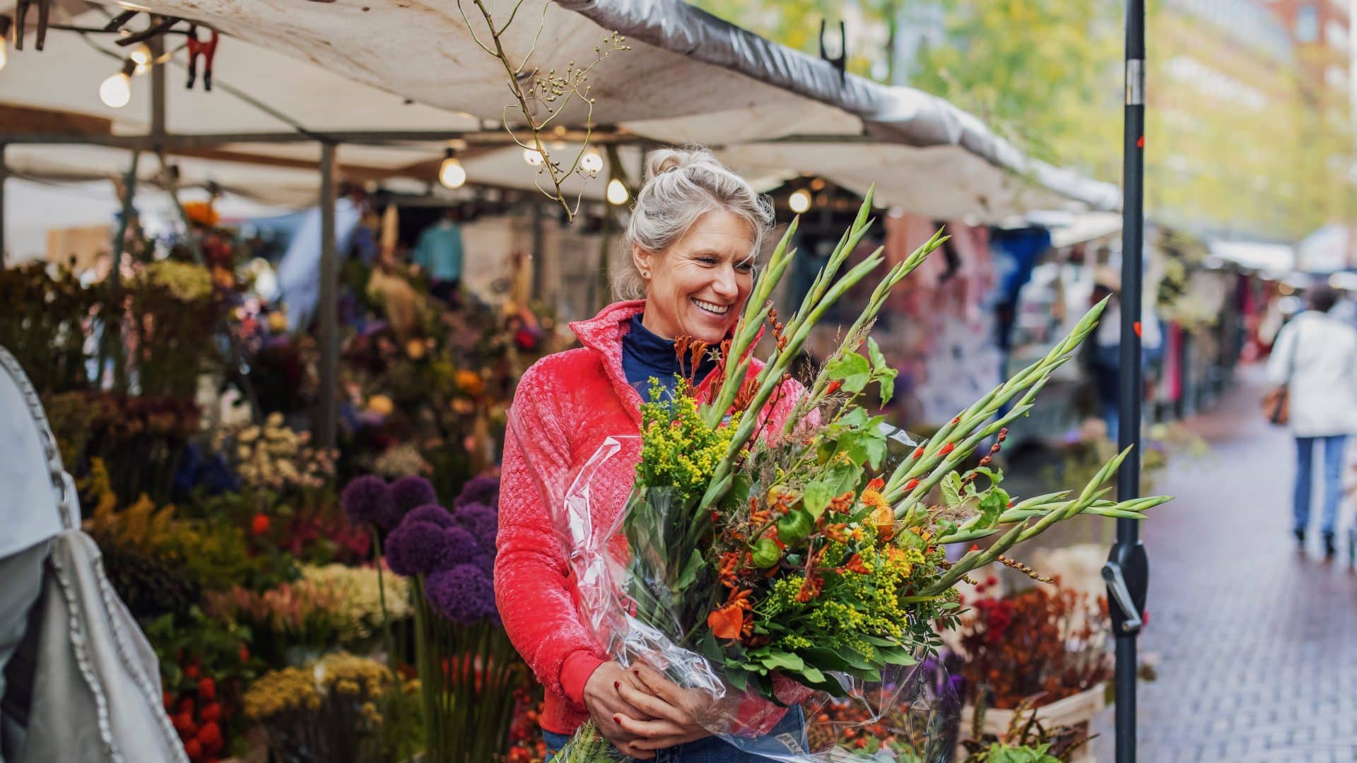 Weekmarkt bloemen herfst winkelen Sarisgang Dordrecht