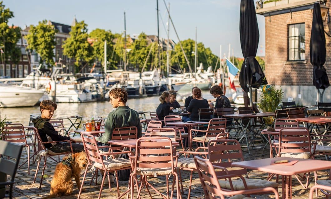 Reber Rebel eten drinken terras kinderen hond Nieuwe Haven zomer Dordrecht