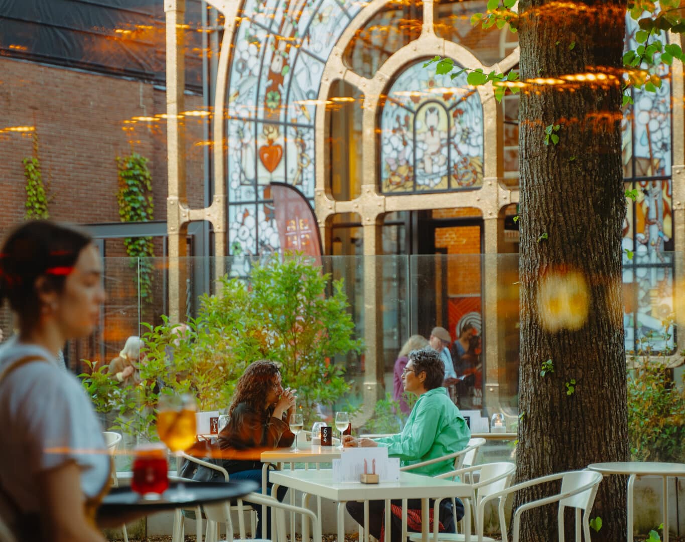 Terrace de Witt overlooking Art Church - food and drink