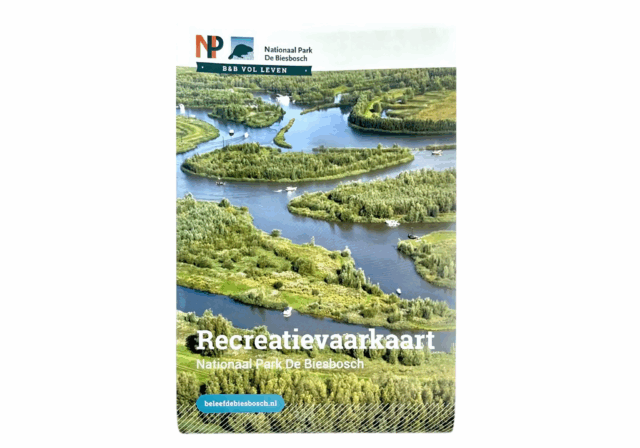 VVV Dordrecht Recreatievaarkaart Nationaal Park de Biesbosch